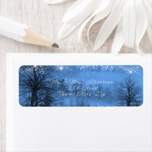 ウィンターフォレストスターきらめくズ夕べブルー ラベル (インサイチュ)