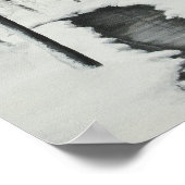 ウィンターフォレストストリームファインアートプリント ポスター (角)