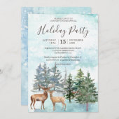 ウィンターフォレストデアーズスノーウッドランドホリデーパーティー 招待状 (正面/裏面)