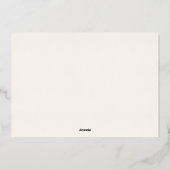 ウィンターフォレストニュートラル3フォトフォイルホリデーカード 箔シーズンカード (裏面)