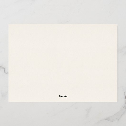 ウィンターフォレストニュートラル3フォトフォイルホリデーカード 箔シーズンカード (裏面)