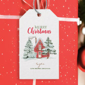 ウィンターフォレストファームハウスレッドバーンクリ素朴スマス ギフトタグ