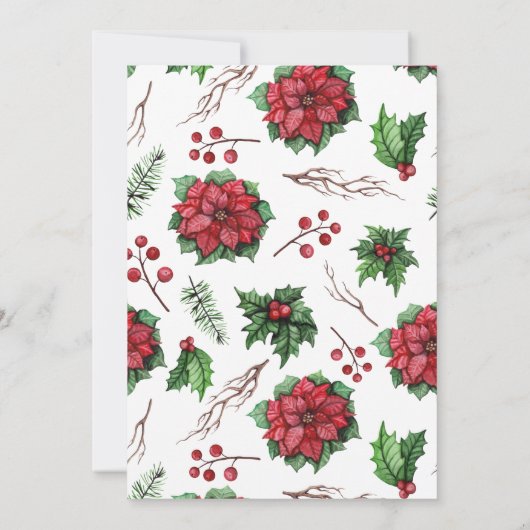 ウィンターフォレストフェアリー誕生日招待状 招待状 (裏面)