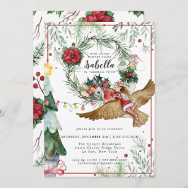 ウィンターフォレストフェアリー誕生日招待状 招待状