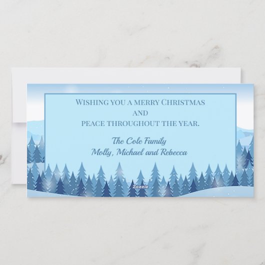 ウィンターフォレストフォトホリデーカード シーズンカード (裏面)