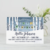 ウィンターフォレストベビーシャワー招待状 招待状 (スタンド正面)