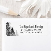 ウィンターフォレストホリデー差出人住所ラベル ラベル (インサイチュ)