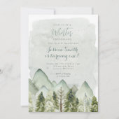 ウィンターフォレストマウンテンオネダーランド1歳の誕生日 招待状 (正面)