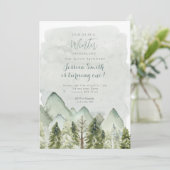 ウィンターフォレストマウンテンオネダーランド1歳の誕生日 招待状 (スタンド正面)