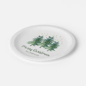 ウィンターフォレストメリークリスマス紙プレート ペーパープレート (アングル)