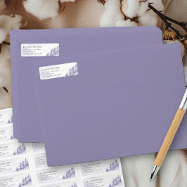 ウィンターフォレストラベンダー差出人住所ラベル ラベル