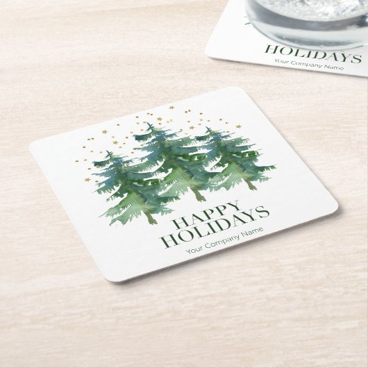 ウィンターフォレスト会社 スクエアペーパーコースター (アングル)
