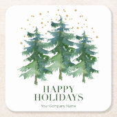 ウィンターフォレスト会社 スクエアペーパーコースター (正面)