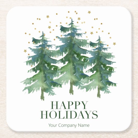 ウィンターフォレスト会社 スクエアペーパーコースター (正面)