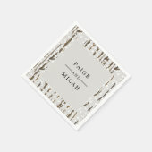 ウィンターフォレスト婚約パーティ スタンダードカクテルナプキン (角)