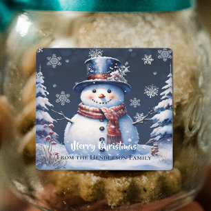 ウィンターフォレスト雪だるまクリスマスベーキング ラベル
