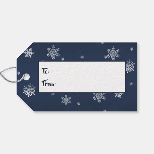 ウィンターフォレスト雪だるまクリスマス ギフトタグ (裏面横)