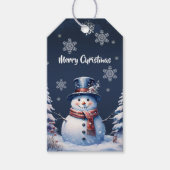 ウィンターフォレスト雪だるまクリスマス ギフトタグ (正面)
