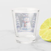 ウィンターフォレスト雪だるまクリスマス ショットグラス (裏面)