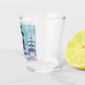 ウィンターフォレスト雪だるまクリスマス | ティール ショットグラス (右)