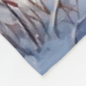 ウィンターフォレスト雪だるまクリスマス | パープル フリースブランケット (角)