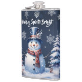 ウィンターフォレスト雪だるまクリスマス フラスク (左)