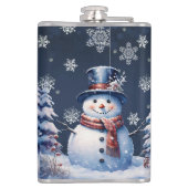 ウィンターフォレスト雪だるまクリスマス フラスク (裏面)