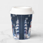 ウィンターフォレスト雪だるまクリスマス 紙コップ (右)