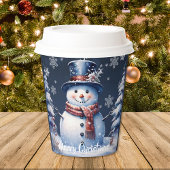 ウィンターフォレスト雪だるまクリスマス 紙コップ