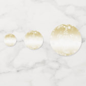 ウィンターフォレスト雪だるまクリスマス |金ゴールド コンフェッティ (裏面)