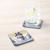 ウィンターフォレスト雪だるまクリスマス |金ゴールド コースター (右側)