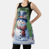 ウィンターフォレスト雪だるまクリスマス | Green エプロン (インサイチュ)
