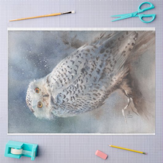 ウィンターフクロウティッシュペーパー 薄葉紙 (クラフト)