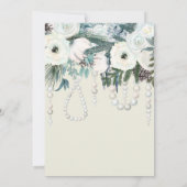 ウィンターフラワーアーチ花びら&プロセッコブライダルシャワー 招待状 (裏面)