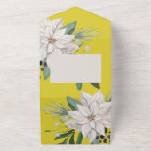 ウィンターフラワーズジョユーノエルエレガントクリスマスカード オールインワン招待状 (外側)