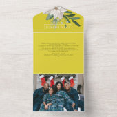 ウィンターフラワーズジョユーノエルエレガントクリスマスカード オールインワン招待状 (内側)