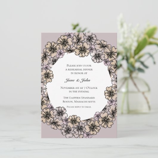 ウィンターフラワーズリハーサルディナー招待状 招待状 (スタンド正面)