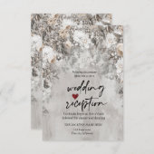 ウィンターフラワーズワンダーランド披露宴 招待状 (正面/裏面)