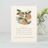 ウィンターフルーツクリスマスカクテルパーティーホリデー 招待状 (スタンド正面)