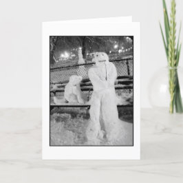 ウィンターフレンズのホリデーカード – 空白の シーズンカード