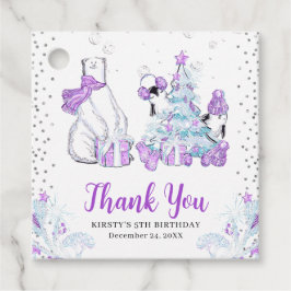 ウィンターフレンズポーラーベア&ペンギン誕生日 フェイバータグ