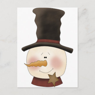 ウィンターフレンズ雪だるま ポストカード