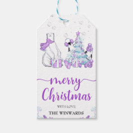 ウィンターフレンズPolar Bearとペンギンのクリスマス ギフトタグ