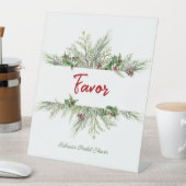 ウィンターフレームウィンターリースブライダルシャワーありがとう 台座サイン (インサイチュ)