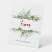 ウィンターフレームウィンターリースブライダルシャワーありがとう 台座サイン (正面)