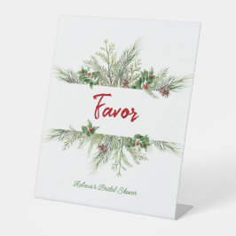 ウィンターフレームウィンターリースブライダルシャワーありがとう 台座サイン