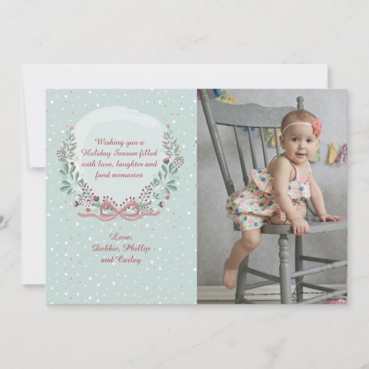 ウィンターフレームフォトホリデーカード シーズンカード (正面)