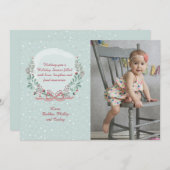 ウィンターフレームフォトホリデーカード シーズンカード (正面/裏面)