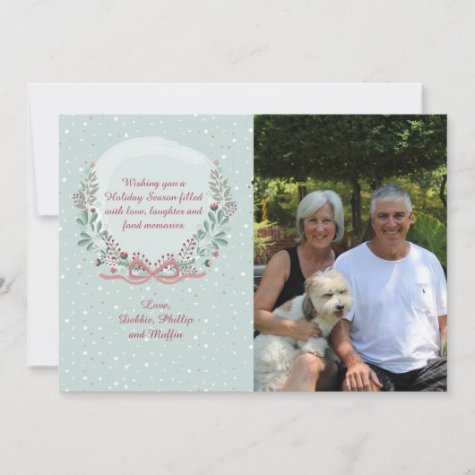 ウィンターフレームフォトホリデーカード シーズンカード (正面)