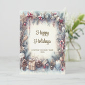 ウィンターフレームホリデークリスマスカード シーズンカード (スタンド正面)